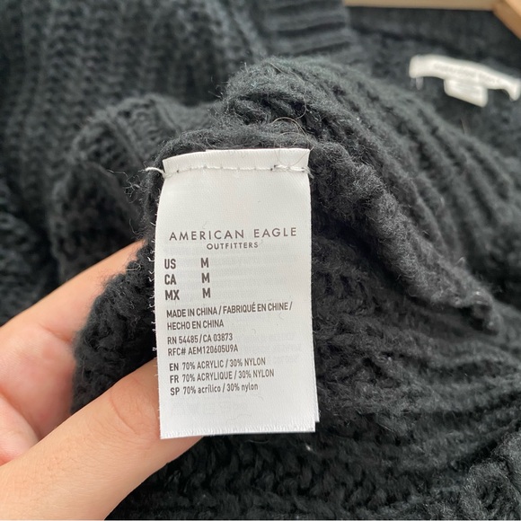 AMERICAN EAGLE | Black chunky knit sweater - Picture 5 of 6